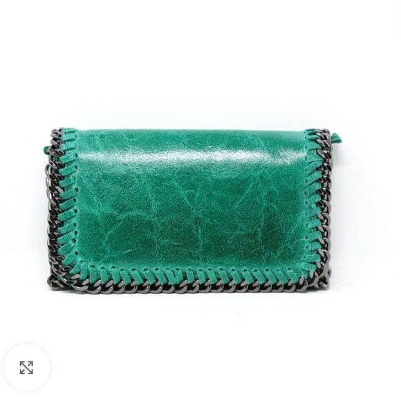 Borse In Pelle Emerald Green Leather Clutch Bag, made in Italy 🇮🇹 - Picture 4 of 16